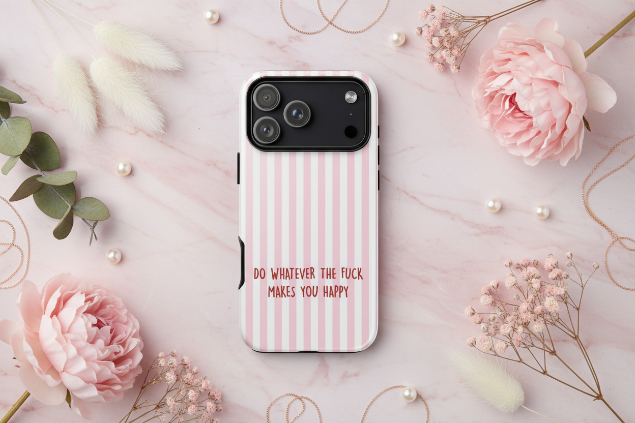 Pink stripes case