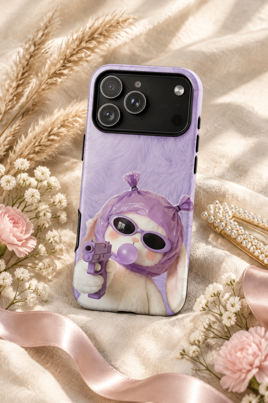 Lilac Bunny Tough Case for iPhone® Treasure